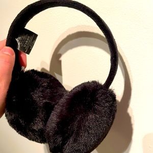 Brand new Adorable Warm Fuzzy Black Ear Muffs new with tags, super comfy!! NWT